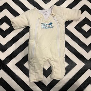 Baby Merlin’s Magic Sleepsuit size Small 3-6 months Cream Cotton GUC